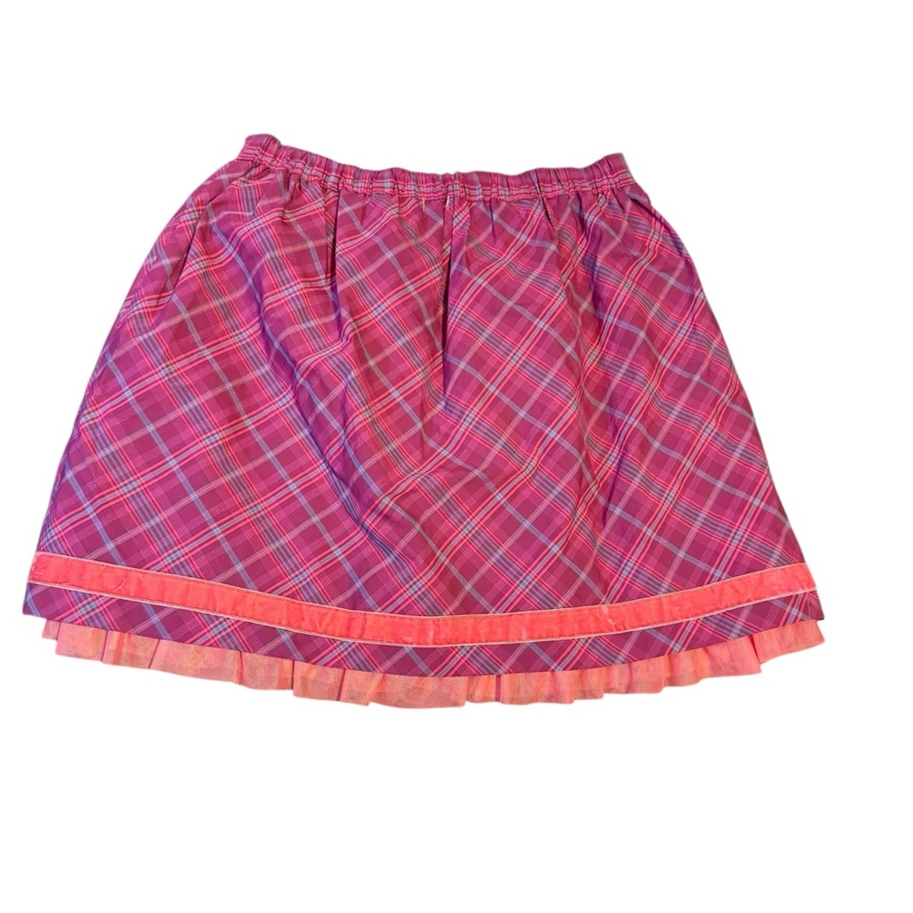 NEW Matilda Jane Tinsley Plaid Skirt Magenta Elastic Waist Size Medium